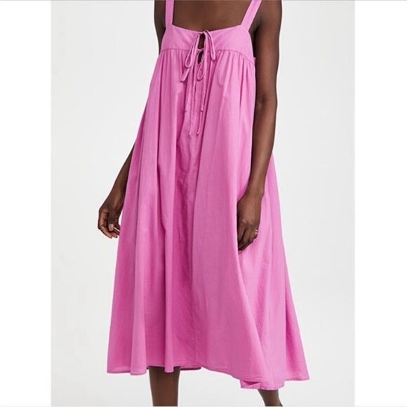 Xirena Kynsley Cotton Midi Dress in Pink Orchid Size M - Picture 3 of 10